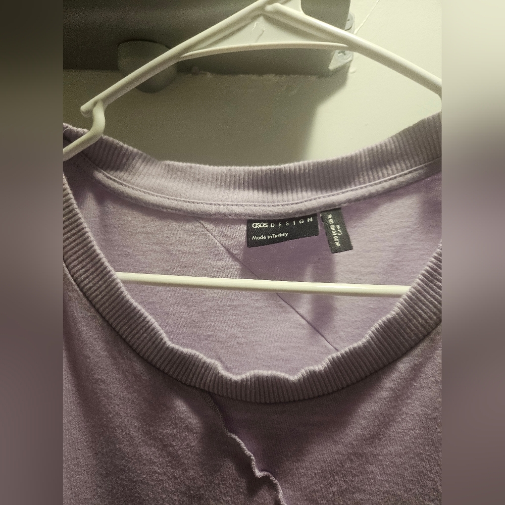 ASOS Lavender Sweatshirt with Seam Detail - Picture 2 of 3
